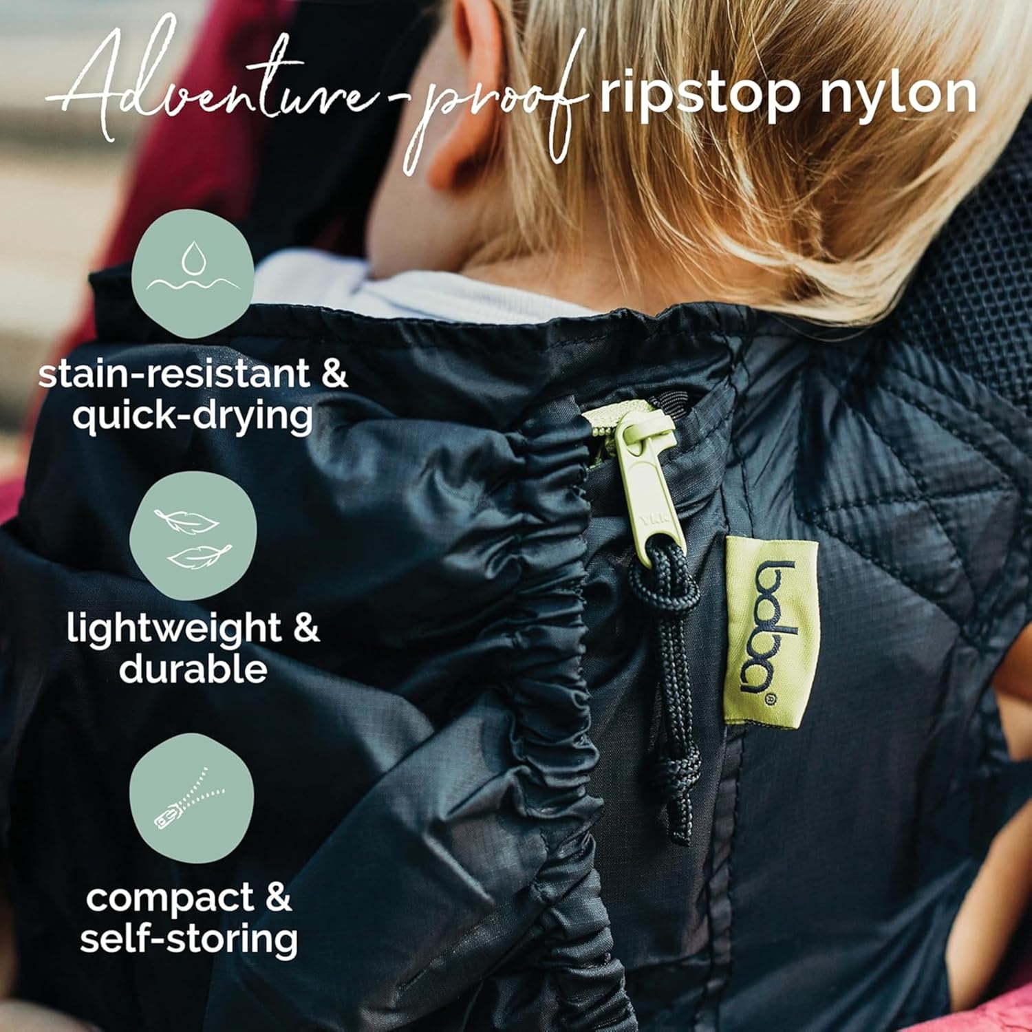 ergonomický nosič pro deti s ochrannou kapucňou